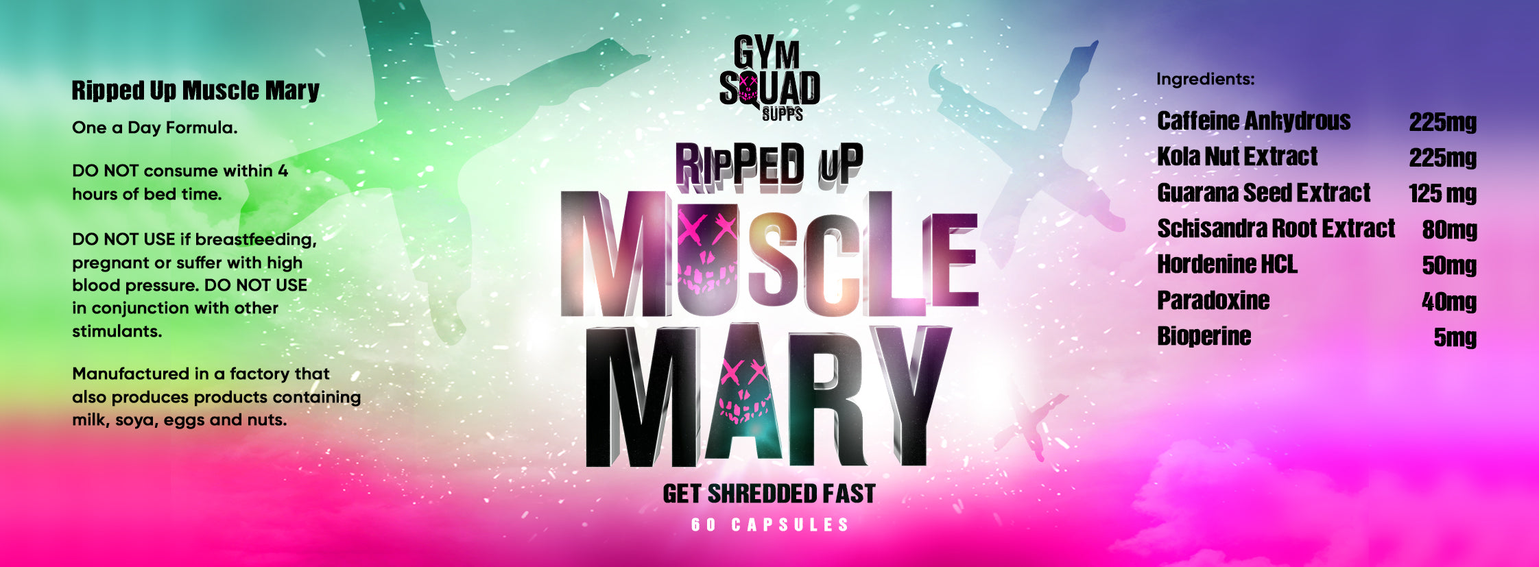 Gym Squad Supps Ripped Up Muscle Mary 60 Capsules