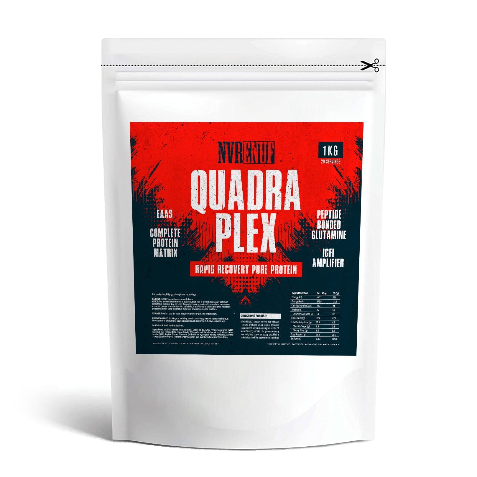 NVRENUF Quadra Plex Pure Protein Complex 29 Servings